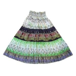 Chaudry KC |Anthropologie Small Multicolor Cotton Maxi Boho Peasant‎ Skirt NWT